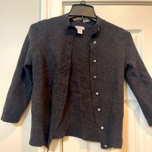 Dark Grey Wool Cardigan by Tweed, M